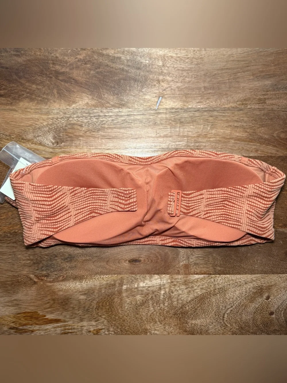 Aerie Orange Musk Jacquard Bandeau Top